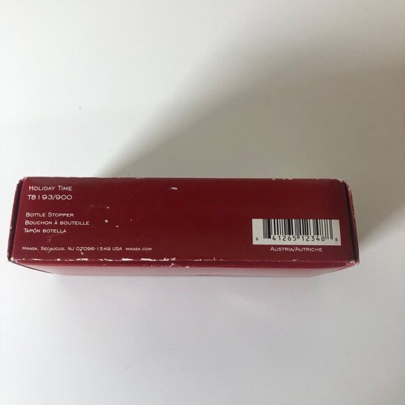 Mikasa Holiday Time Austria Lead Crystal Christmas Tree Bottle Stopper - Picture 3 of 7